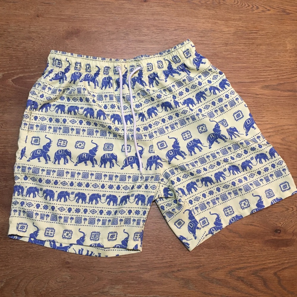 Boardies Yellow Elephant Drawstring Shorts